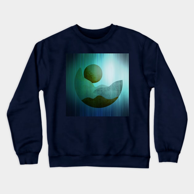 The Earth and Its Moon Crewneck Sweatshirt by JimDeFazioPhotography